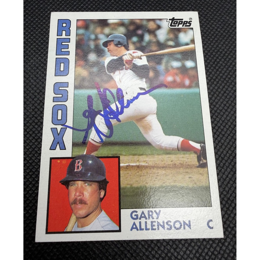 1984 Topps Gary Allenson 56 Boston Red Sox Hand Signed Autograph Baseball Card